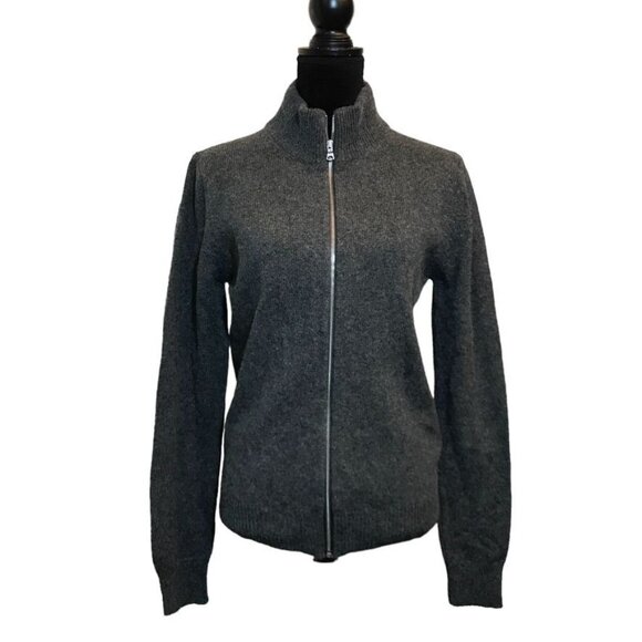 Sandro Paris Italian Yarn Alpaca/Wool Blend Zip Sweater Jacket - Size Small - Picture 1 of 9